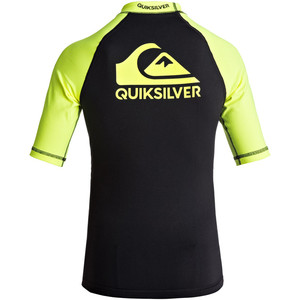 Quiksilver Boys On Tour Short Sleeve Rash Vest SAFETY YELLOW EQBWR03039